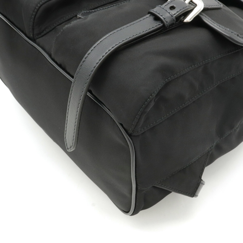 Prada Backpack Rucksack Daypack Nylon Black Silver - Picture 3 of 6